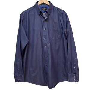 Black Brown 1826 100% Cotton Navy Button down shirt XL